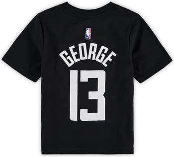 Youth Nike Paul George Black La Clippers 2022/23 City Edition Name & Number T-Shirt