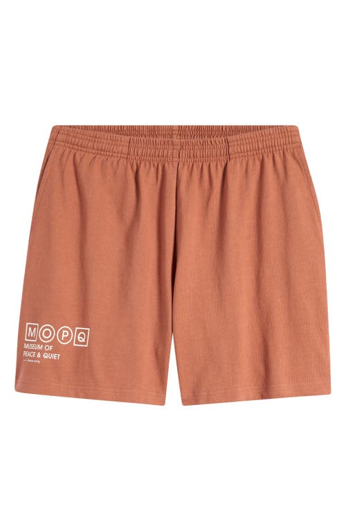 Shop Museum Of Peace And Quiet Museum Of Peace & Quiet Simple Living Cotton Sweat Shorts In Coral