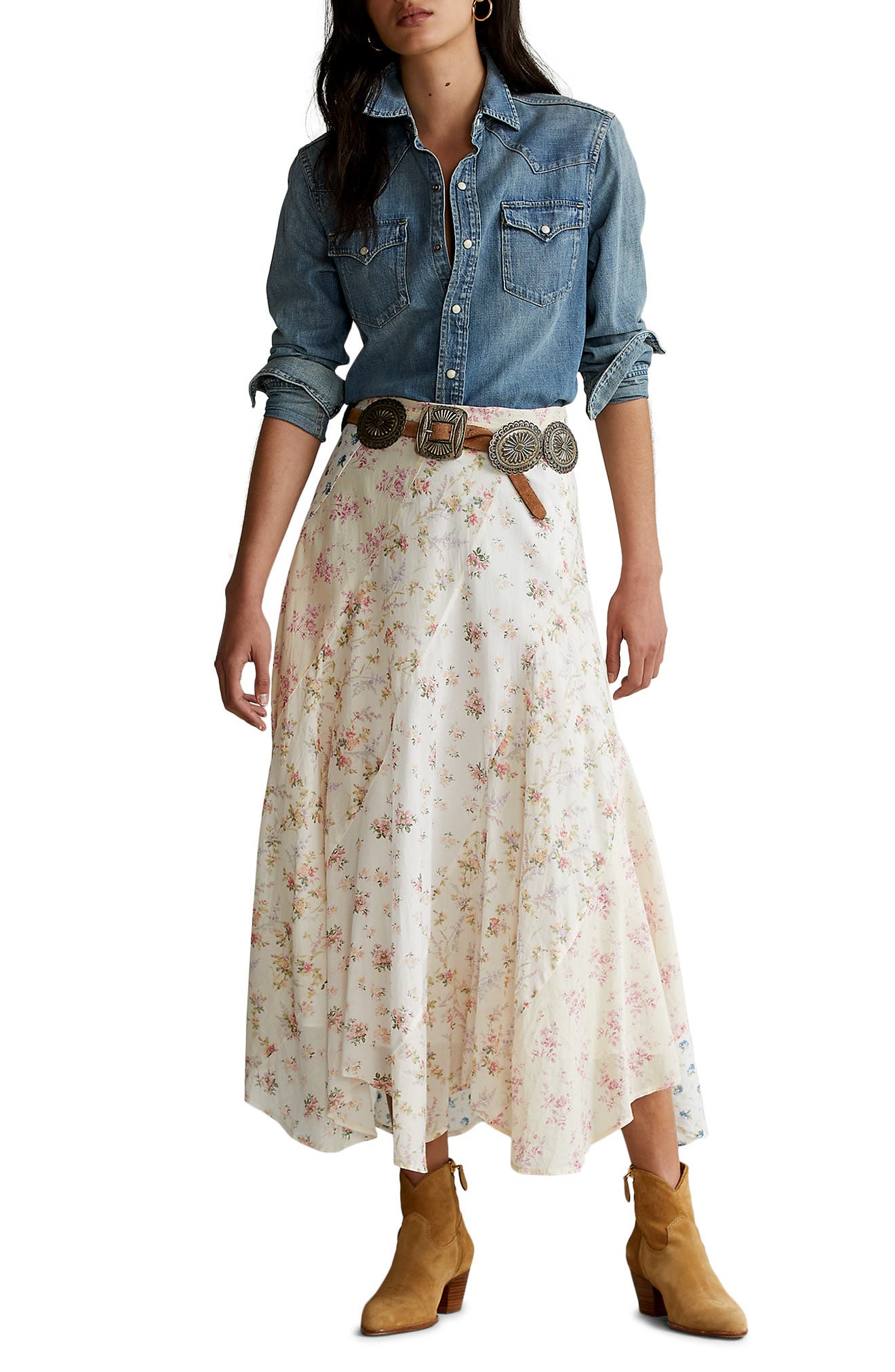 ralph lauren patchwork skirt