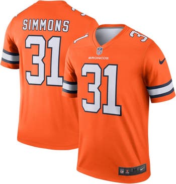 Nike Men's Nike Justin Simmons Orange Denver Broncos Alternate Legend Jersey