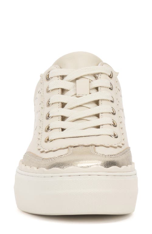 Shop Vince Camuto Jenlie Platform Sneaker In Creamy White/light Gold