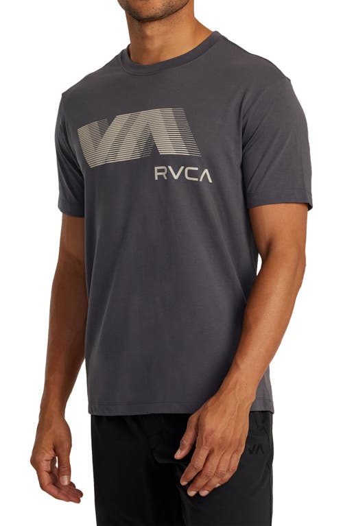 Shop Rvca Va Blur Performance Graphic Tee In Slate