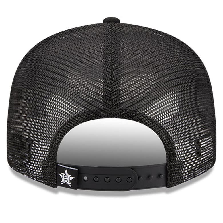 NEW ERA NEW ERA BLACK HOUSTON ASTROS DIAMOND VERT TRUCKER 9FIFTY SNAPBACK HAT