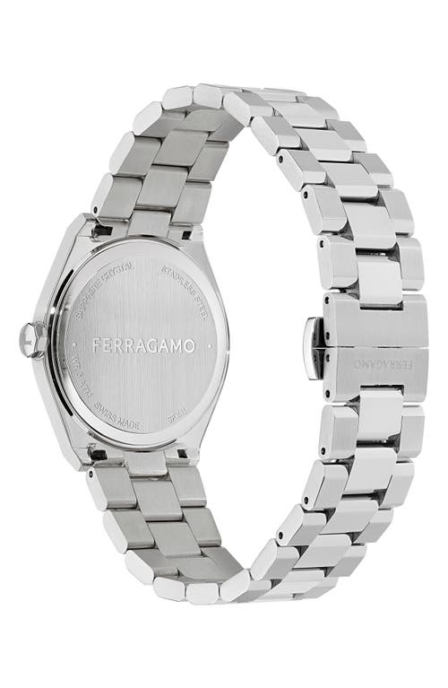 Shop Ferragamo Vega Upper East Bracelet Watch, 35mm In Stainless Steel