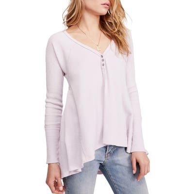 Free People Citrine Textured Cotton Blend Top, Pink