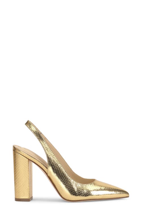 Jessica Simpson Noula Slingback Pointed Toe Pump In Gold