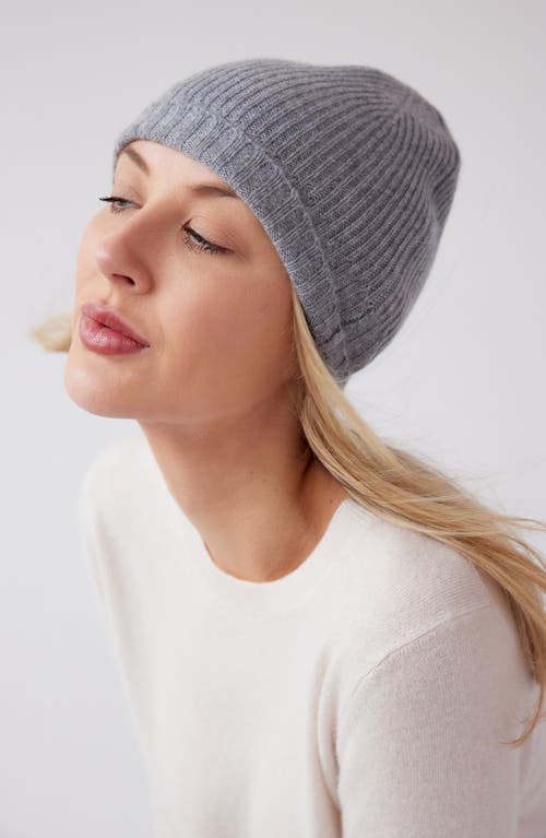 Shop Nordstrom Rib Cashmere Beanie In Beige Bliss