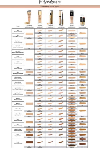 Yves saint hotsell laurent foundation shades