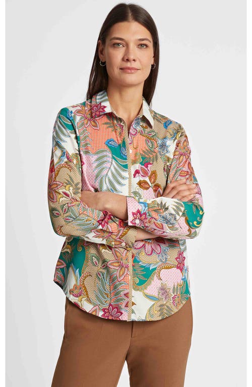 Foxcroft Charlie Floral Paisley Cotton Button-up Shirt In Multi Paisley