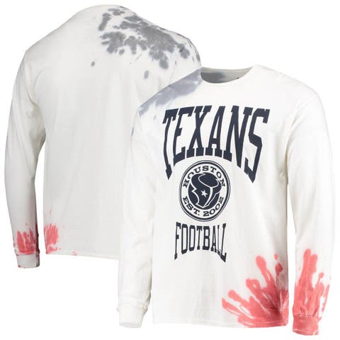 Men's Atlanta Falcons Junk Food Cream Tie-Dye Long Sleeve T-Shirt