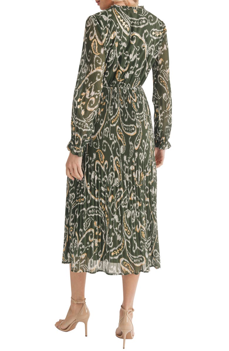 Mila Mae Pleated Long Sleeve Midi Dress | Nordstromrack
