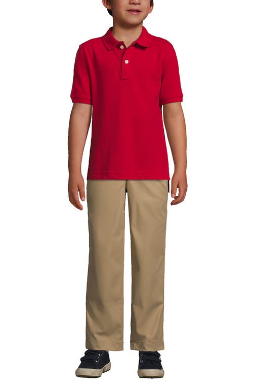 Shop Lands' End School Uniform Kids Short Sleeve Mesh Polo Shirt In Red