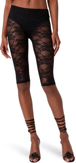 Hue Womens Lace Knee Cotton Leggings : : Clothing, Shoes &  Accessories