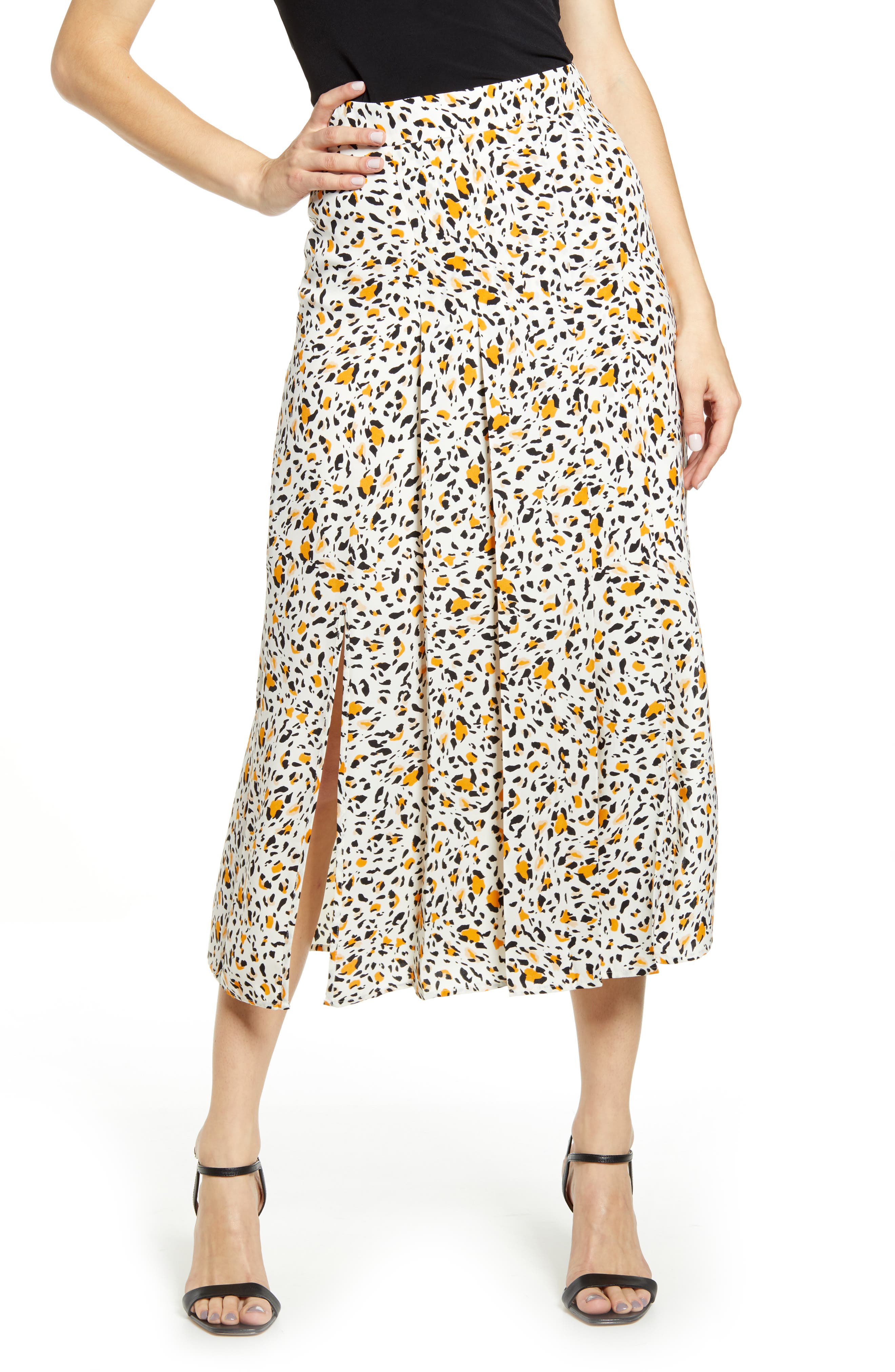 leopard print midi heels