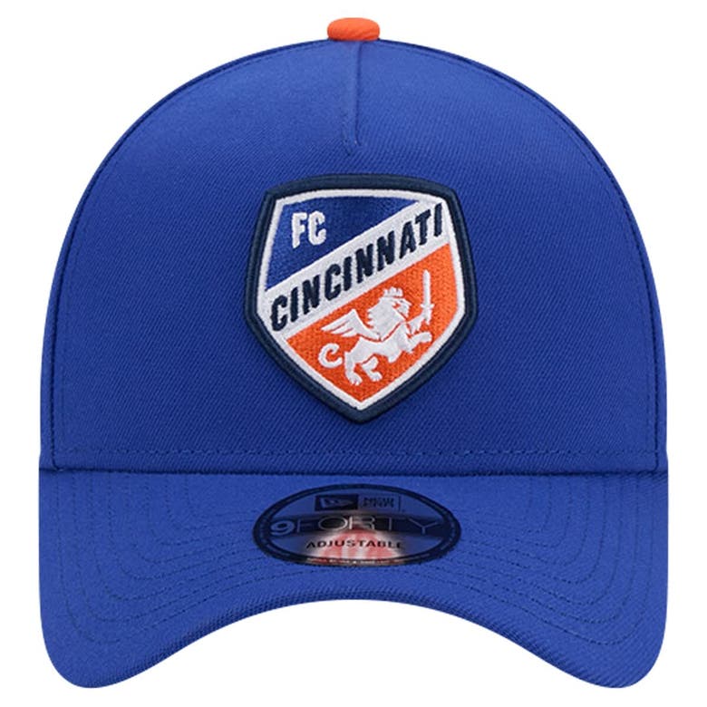 Shop New Era Blue Fc Cincinnati 2024 Kick Off Collection 9forty A-frame Adjustable Hat