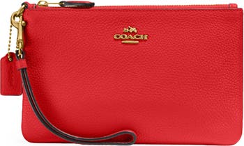 COACH Leather Wristlet | Nordstrom