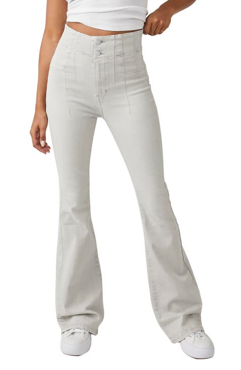 Grey Ripped Flared Jeans (3120439)