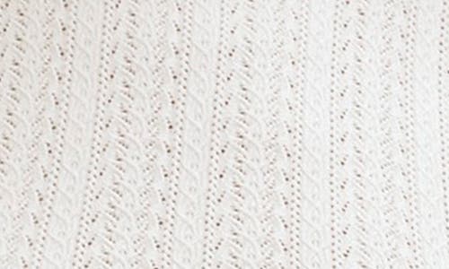 Madewell The Signature Open Knit Crewneck Sweater Top In Frost