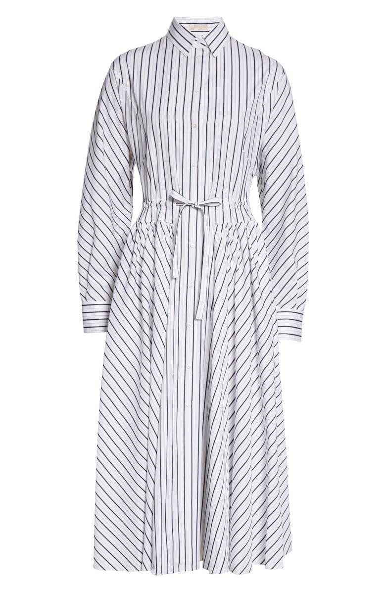 Alaïa Stripe Long Sleeve Poplin Shirtdress | Nordstrom