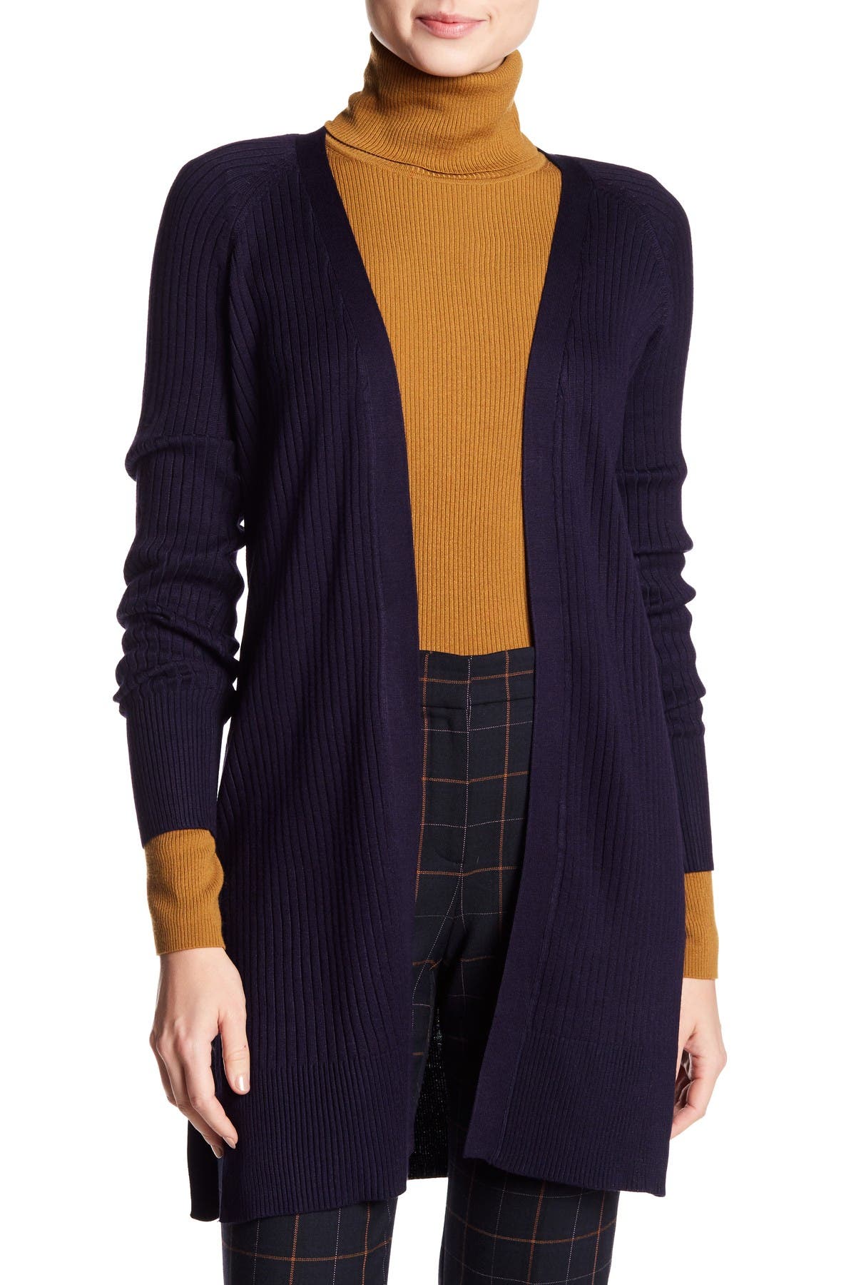Cable & Gauge Cozy Ribbed Open Front Cardigan Nordstrom Rack