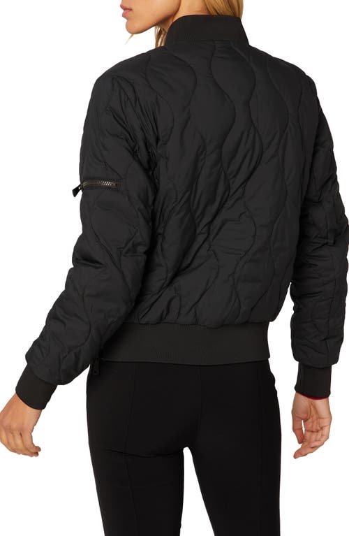 Alp N Rock Metro Water Repellent Quilted Bomber Jacket In Black