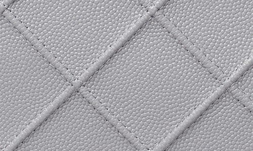 Tory Burch Mini Fleming Soft Caviar Leather Crescent Shoulder Bag In Slate