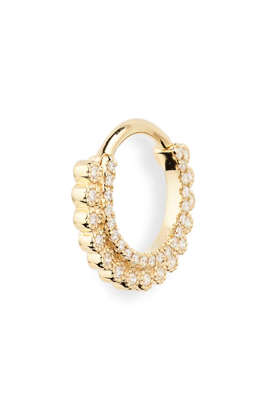 Shop Maria Tash Apsara Single Diamond Hoop Earring In Yellow Gold