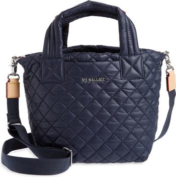 NEW MZ WALLACE Black Mini Metro Deluxe Tote Quilted Nylon