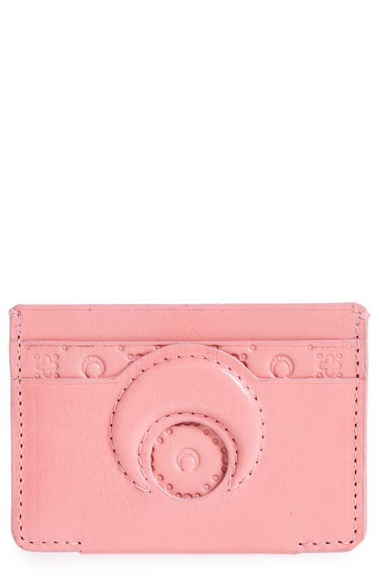 Shop Marine Serre Recycled Leather Card Case In Pink