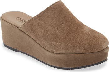 Wedge top mule slippers