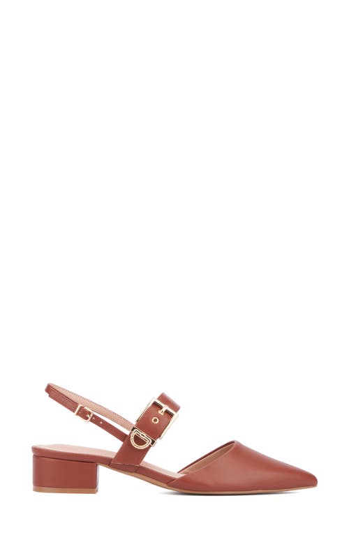 New York And Company Rea Slingback Pump In Cognac