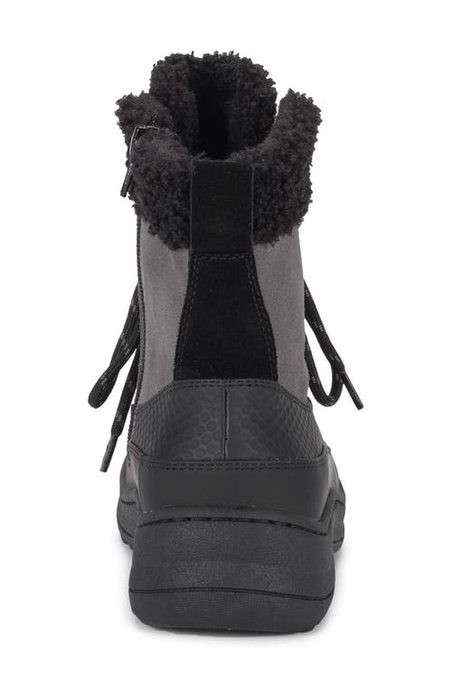 Baretraps Alta Water-resistant Faux Shearling Lined Boot In Dark Gray/black