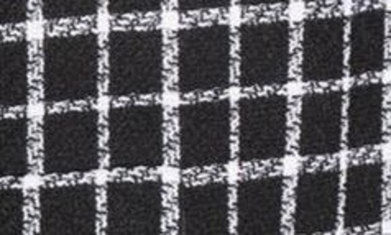 Shop Versace Windowpane Check Wool Blend Coat In Black White