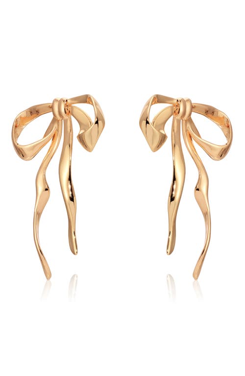 Ettika Organic Bow Earrings In Gold