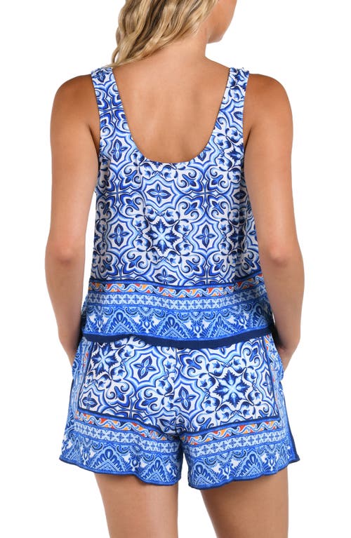 Shop La Blanca Alboran Fly Away Cover-up Tank Top In Blue