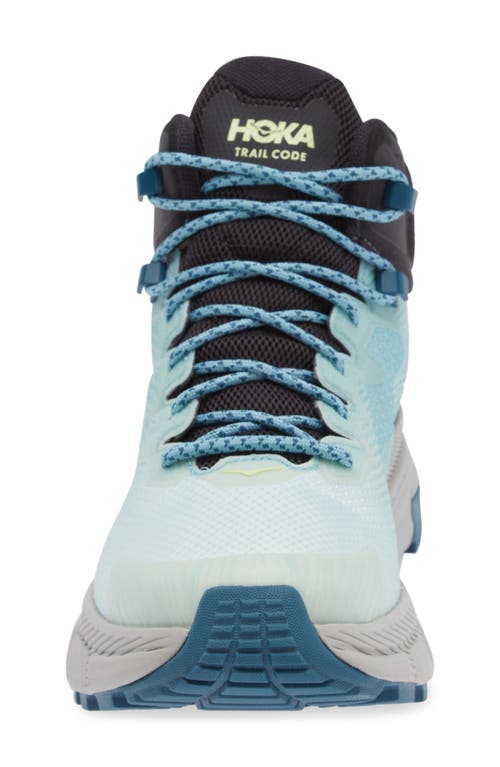 Hoka Trail Code Gtx Womens Casual Lace Up Hiking Shoes In Blue Glass/coastal Shade