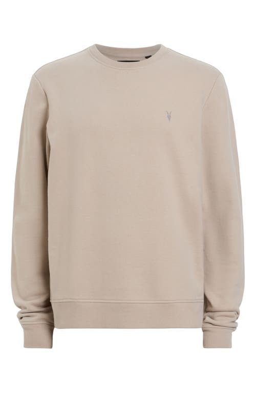 Shop Allsaints Raven Crewneck Sweatshirt In Boston Taupe