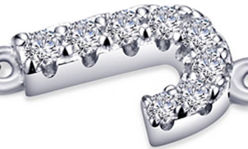 Lafonn Simulated Diamond Pavé Initial Bracelet In Silver/white J