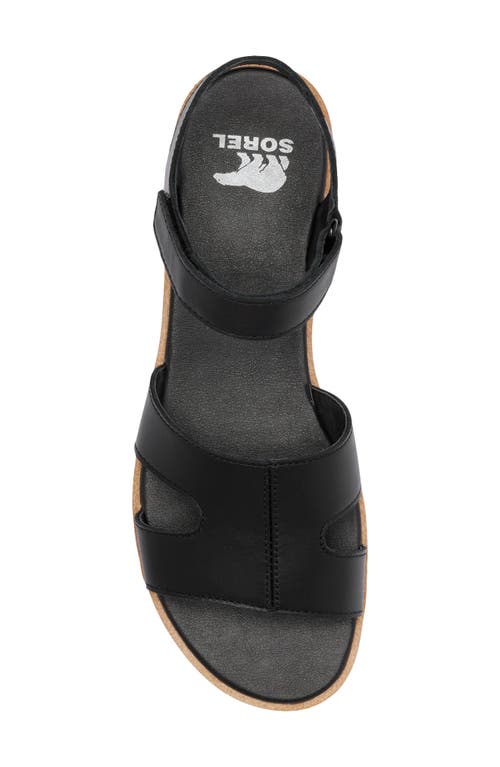 Sorel Ella Iii Ankle Strap Sandal In Black/gum 2