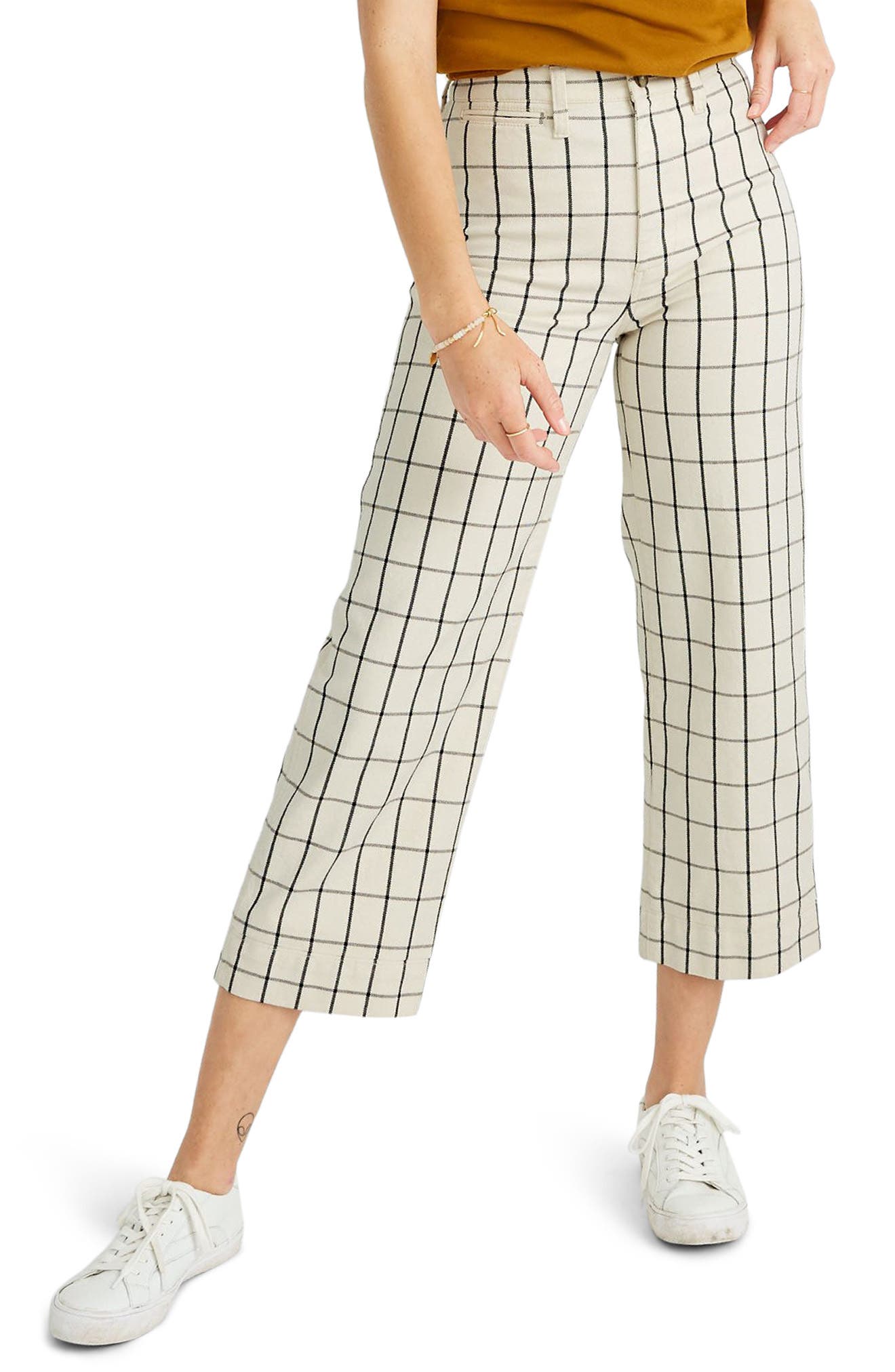 madewell windowpane pants