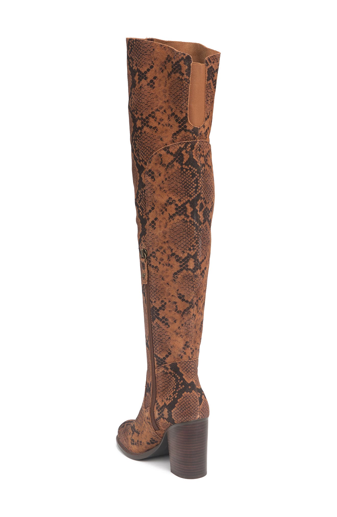 printed over the knee boots