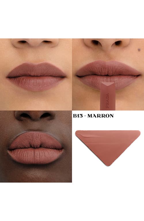 Shop Prada Monochrome Hyper Matte Refillable Lipstick In B13 Marron - Cool Nude