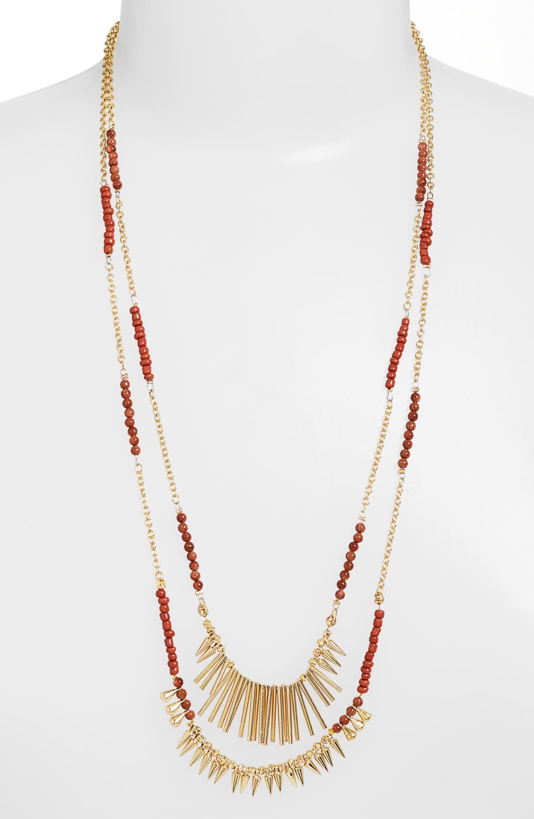 Nordstrom Beaded Fringed TwoRow Necklace Nordstrom