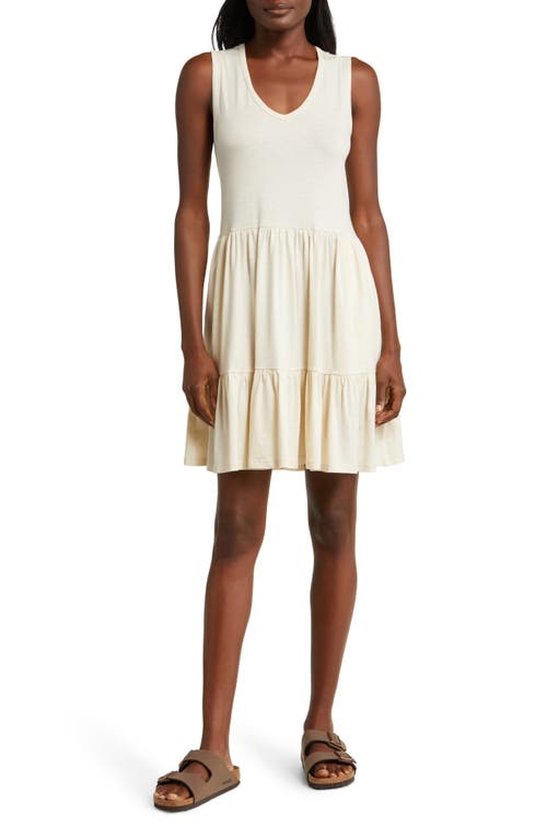 Marley Tiered Sleeveless Dress in Salt