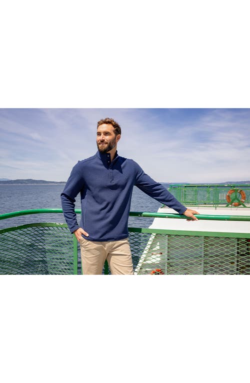 Cutter & Buck Hunts Point Fleece Snap Pullover In Navy Blue