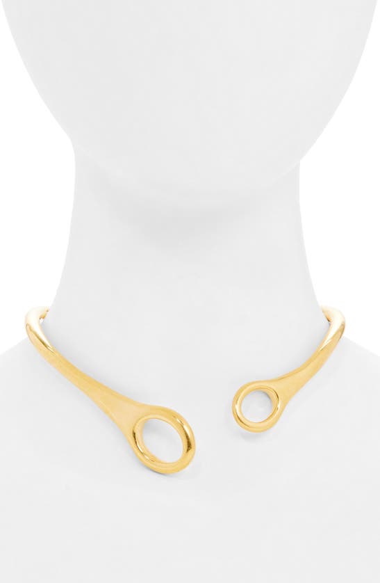 Shop Tom Ford Muse Torque Choker Necklace In Vintage Gold