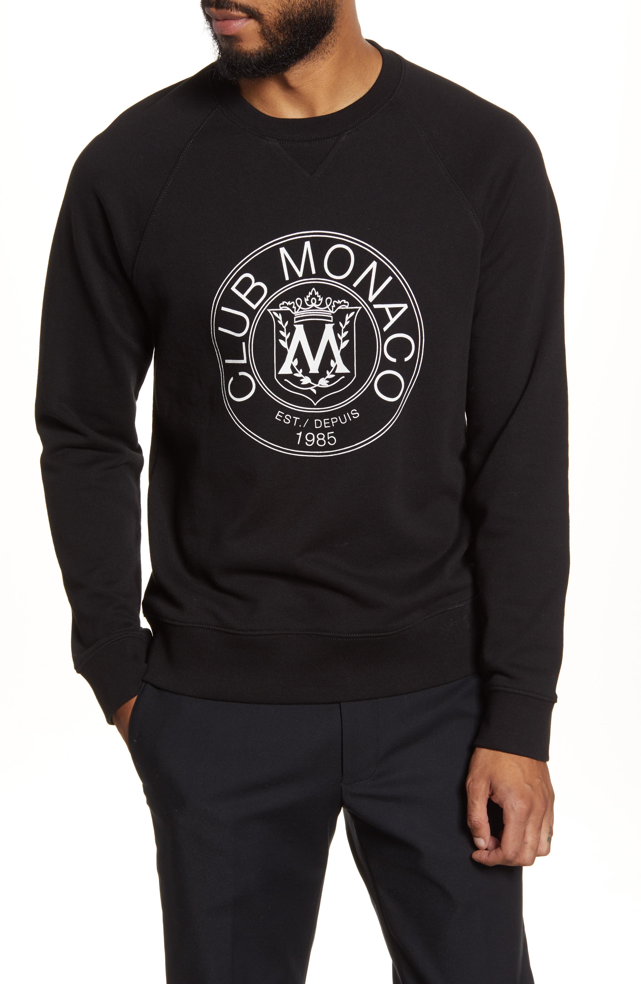 club monaco crest sweatshirt