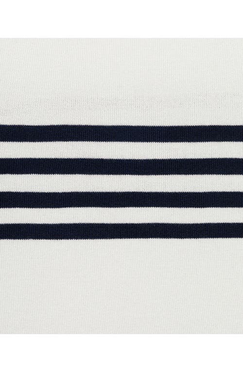 MANGO MANGO STRIPE SHORT SLEEVE SWEATER