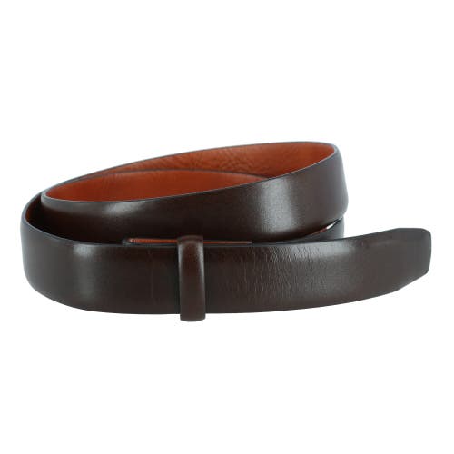 Shop Trafalgar Cortina Leather 30mm Compression Belt Strap In Dark Brown