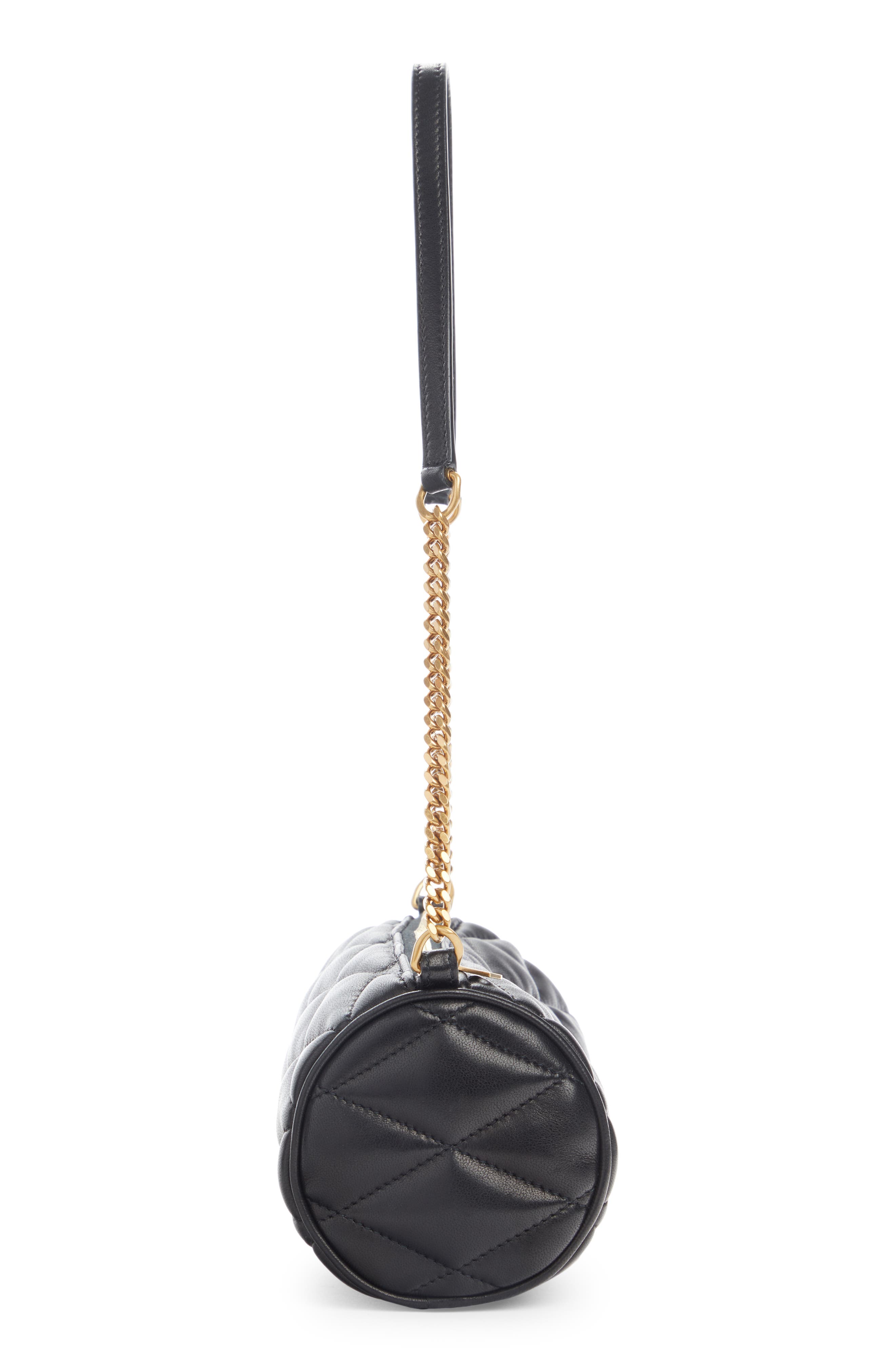 Saint Laurent Sade Quilted Leather Tube Bag in Nero Smart Closet